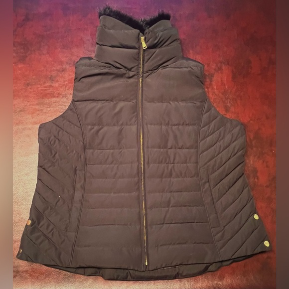 Talbots Faux Fur Collar Vest, size XL - Picture 5 of 8